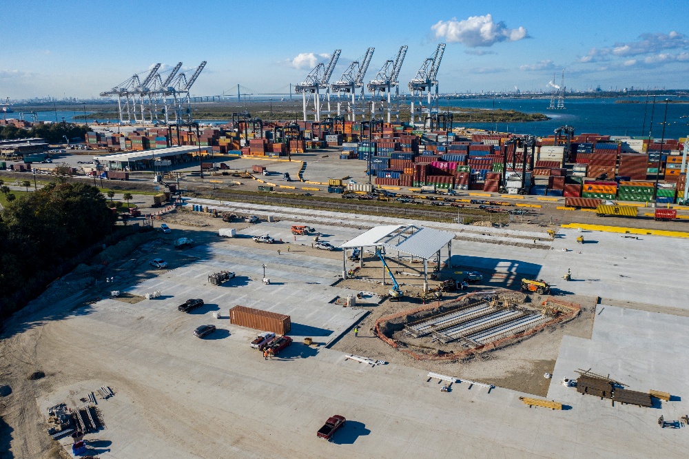 Construction at Barbours Cut Container Terminal