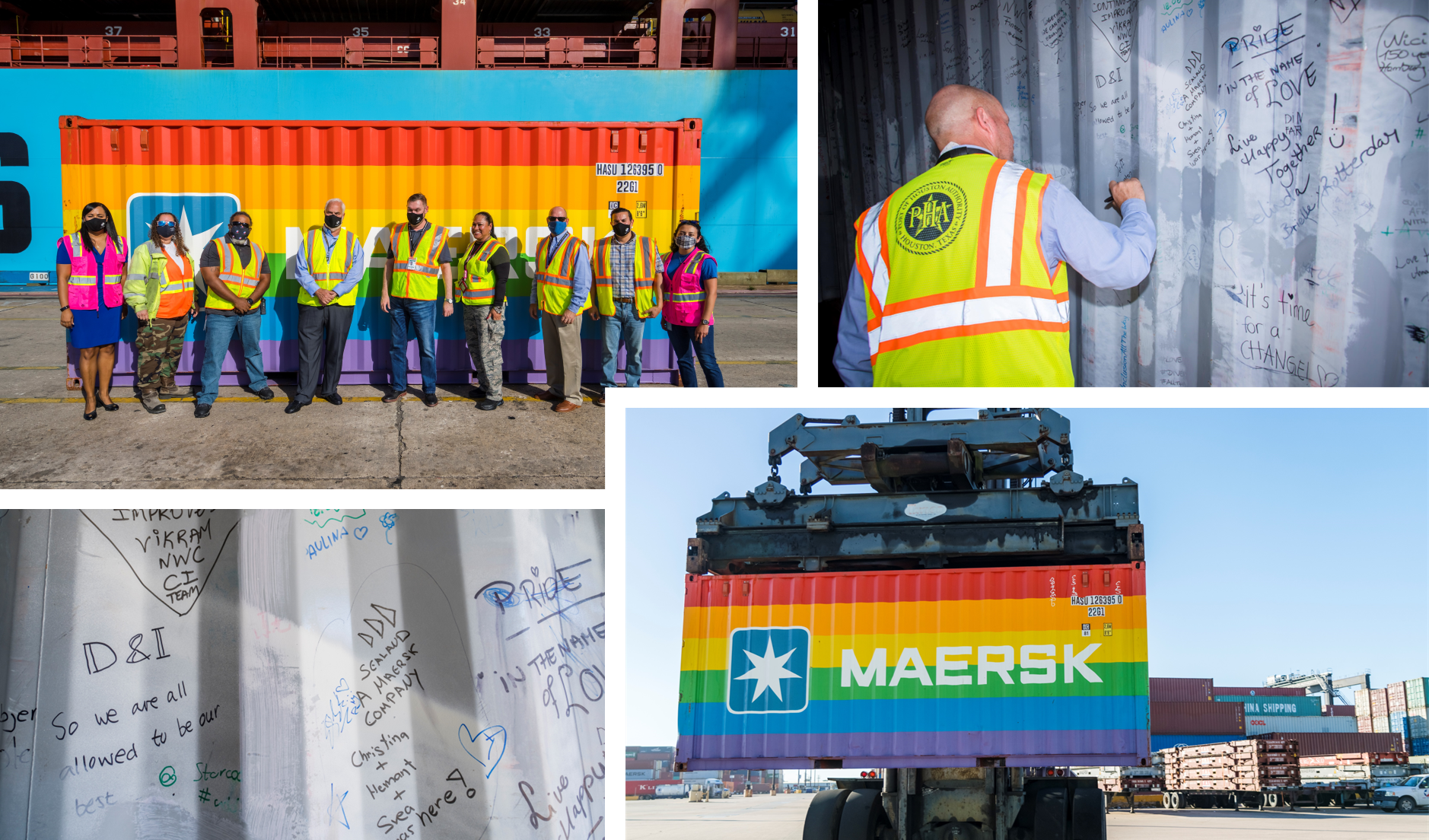 Maersk container photo collage