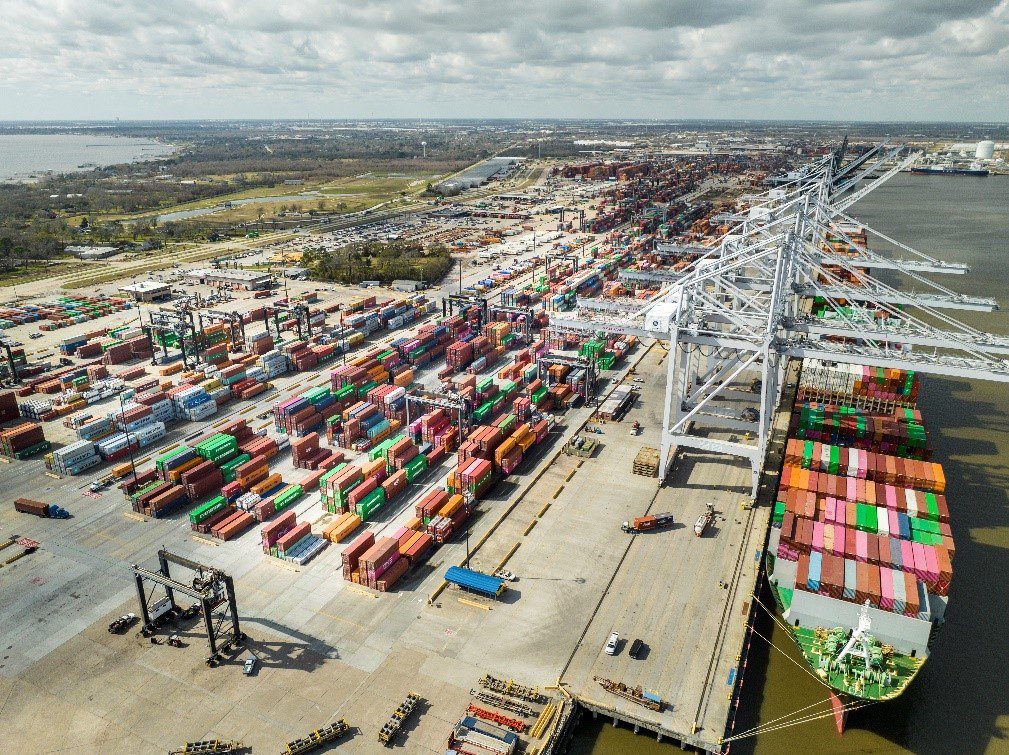 Port Houston's Barbours Cut Terminal aerial July 2023