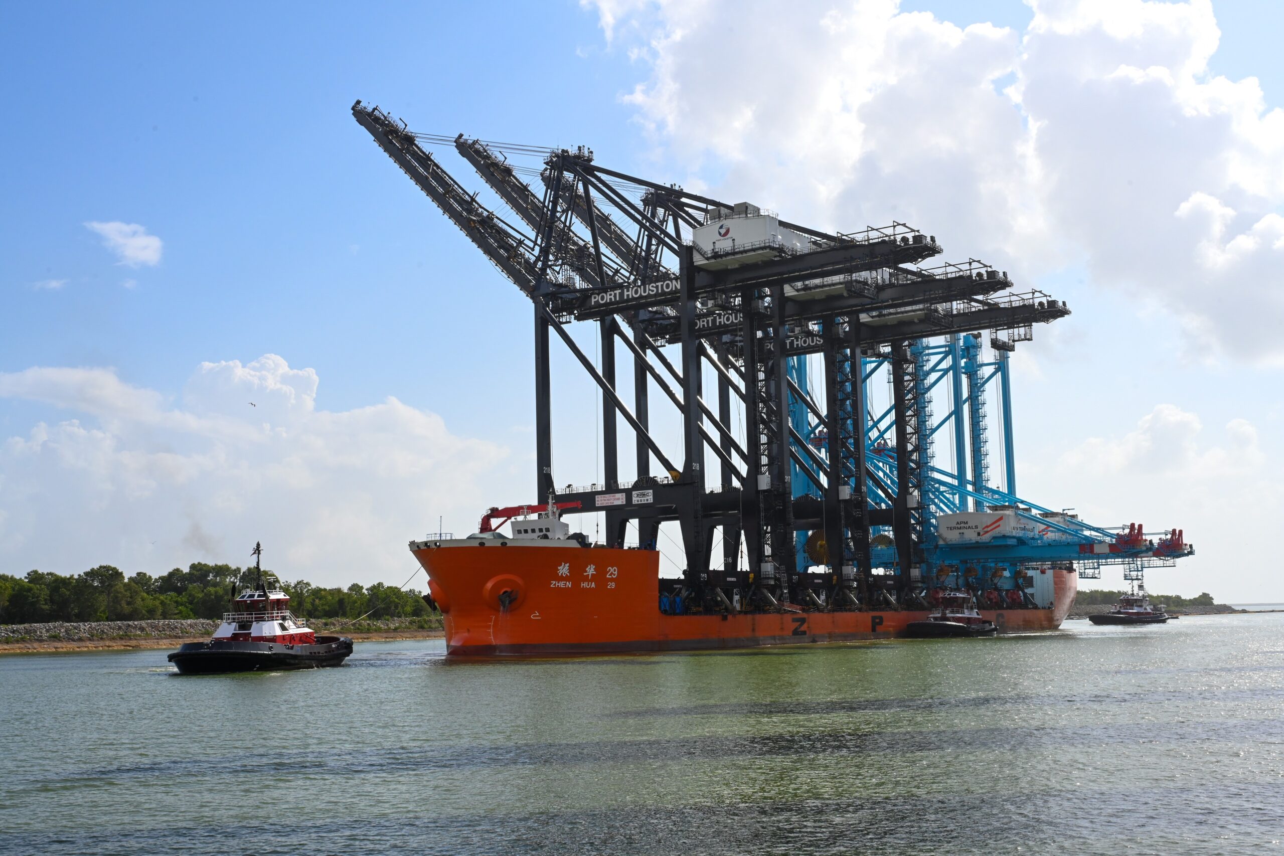 New Port Houston STS Cranes at Bayport Container Terminal