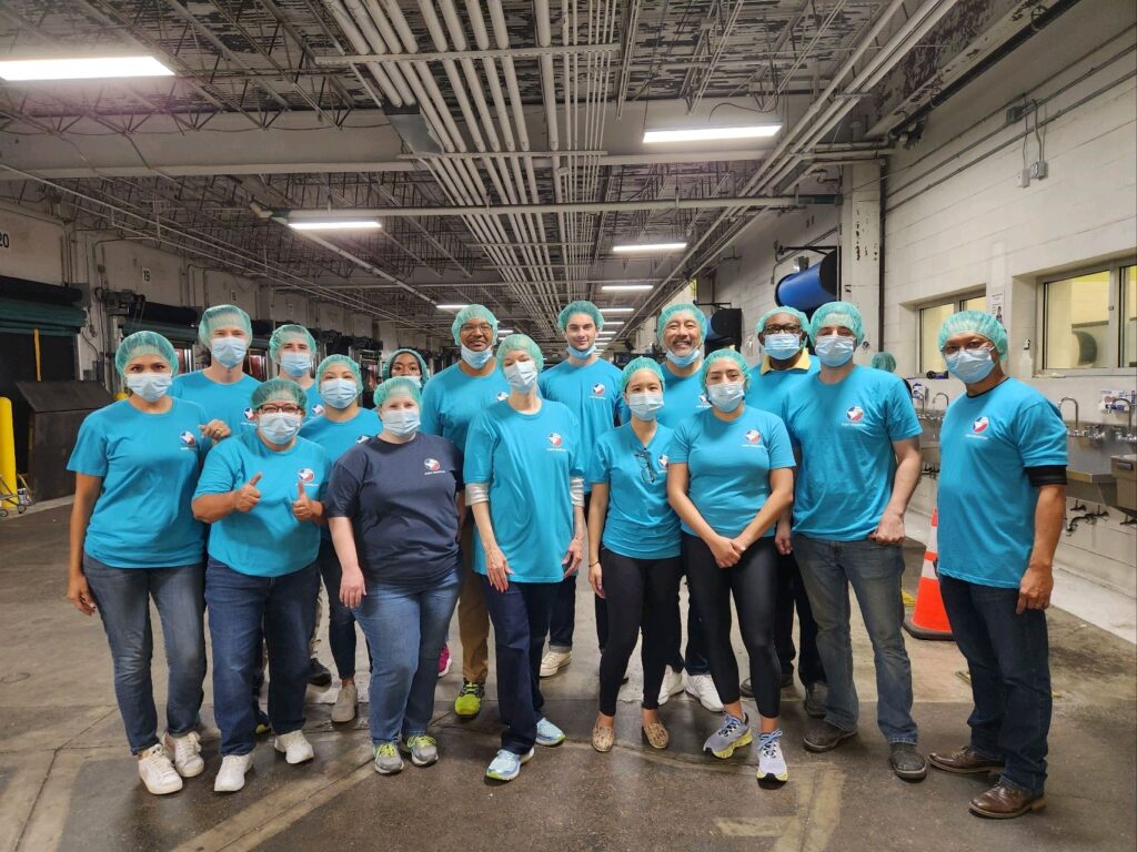 Port Houston Commercial Team volunteering at Houston Food Bank 2023